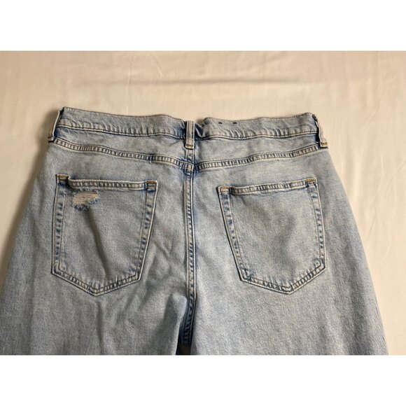 Gap Loose Jeans Women 31/12 Blue Mid Rise Ripped Light-Wash Denim Distressed Y2K - Picture 10 of 15